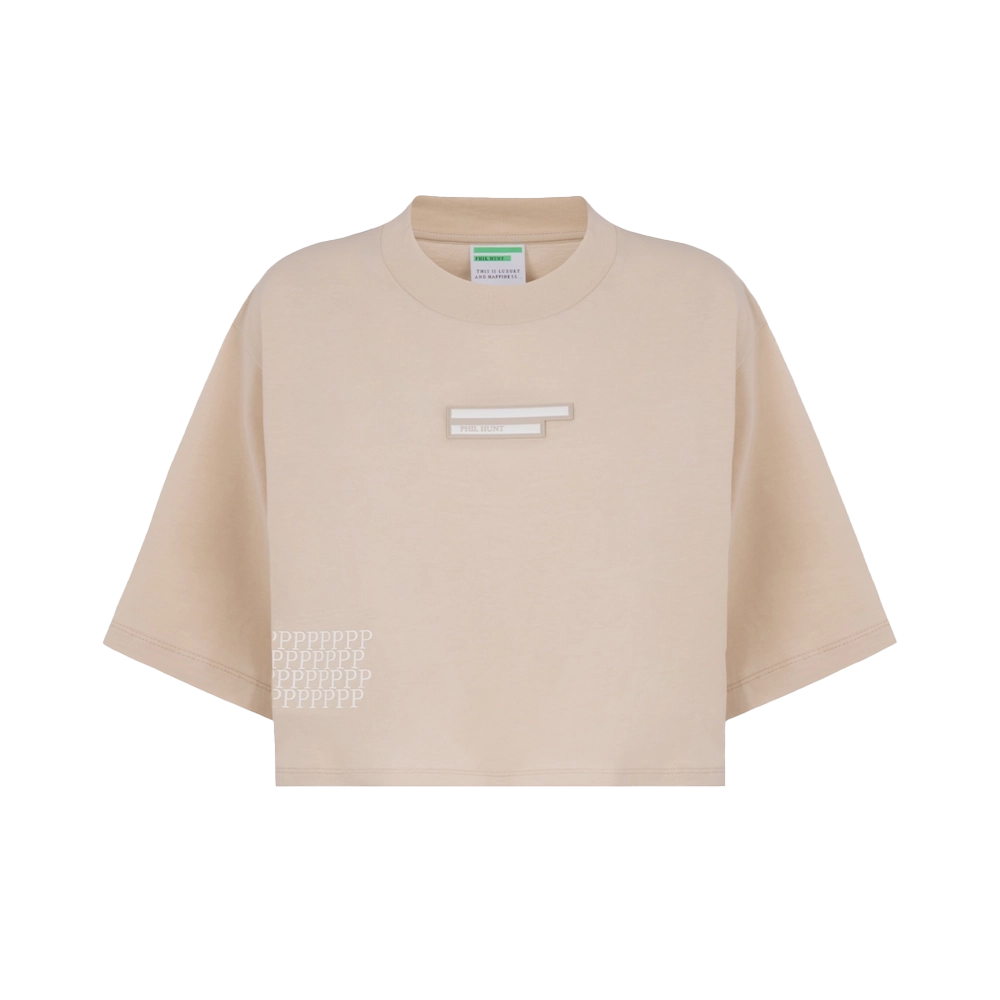 T-shirt Cropped con Patch W7 Donna