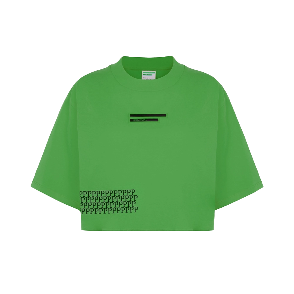 Cropped T-shirt with W3 Patch Women
