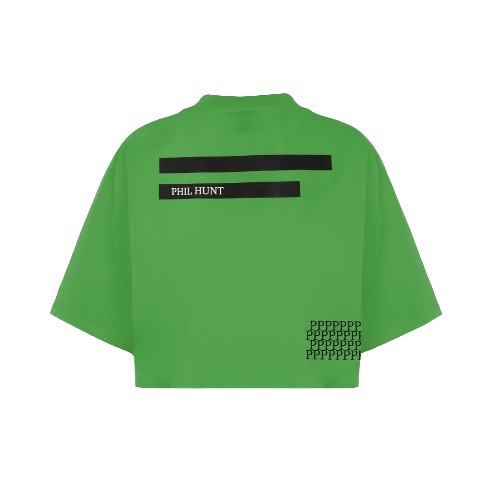 T-shirt Cropped con Patch W3 Donna